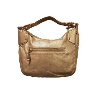 Sophisticated Stylish Cole Haan gold leather crescent hobo shoulder bag EUC